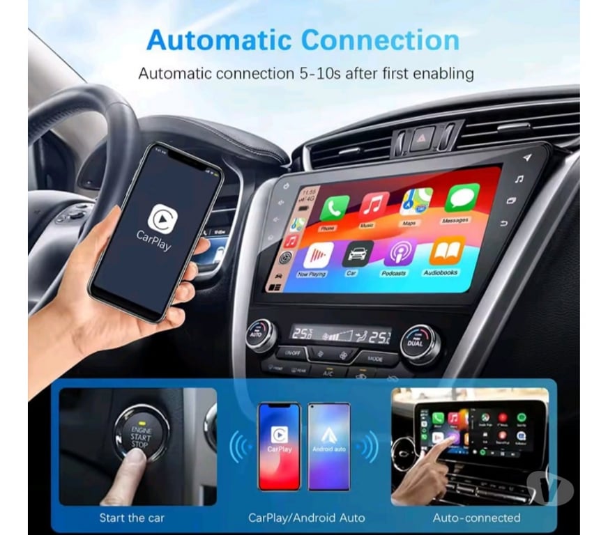 Accesorios para Autos Santiago Ñuñoa - Fotos de Adaptador Convertidor Inalambrico Carplay android Auto Usb