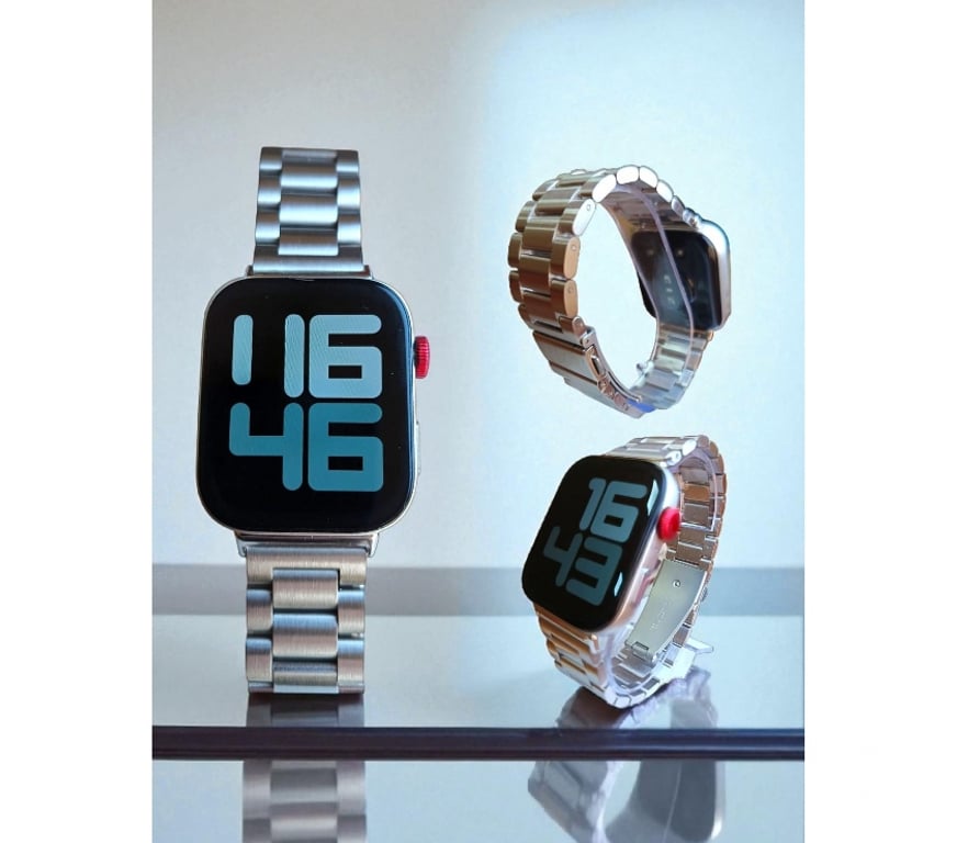 Celulares - iPod - MP3 Santiago Ñuñoa - Fotos de Correa Metal Compatible Huawei Watch Fit 3 4 4 Pro Plateada