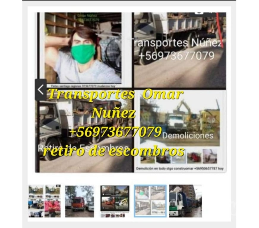 Fletes y Mudanzas - Transportes Santiago Maipú - Fotos de Fletes lo espejo escombros +56950990068 la granja hoy