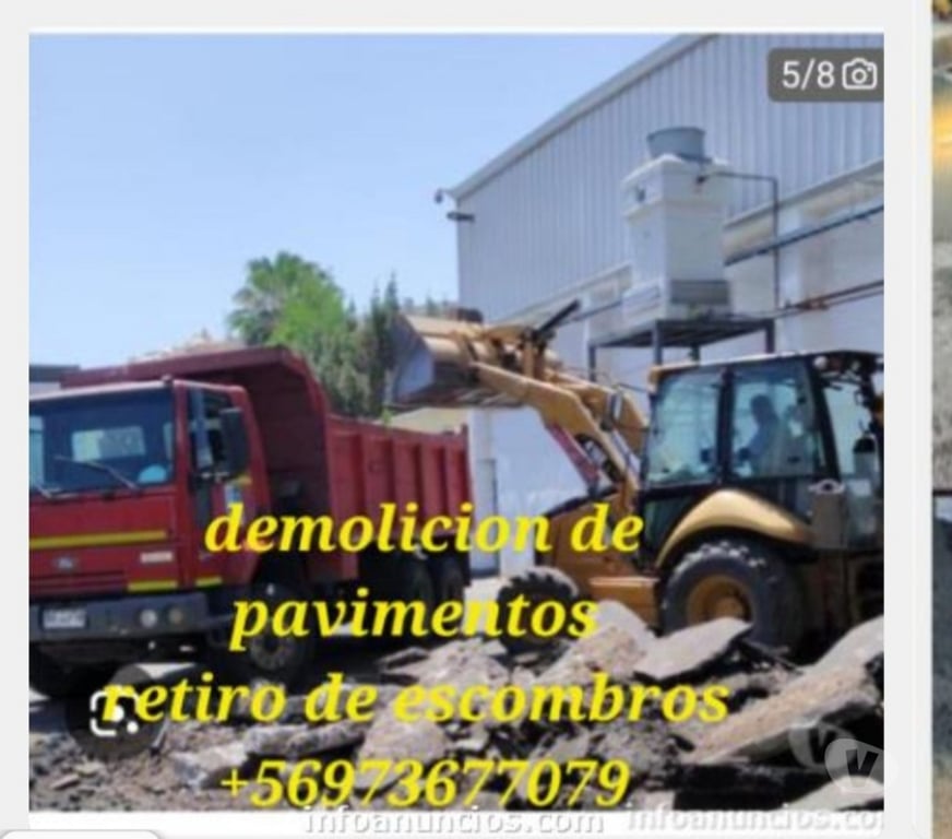 Fletes y Mudanzas - Transportes Santiago Cerro Navia - Fotos de retiro de escombro cerró navia Quilicura renca+56987876350