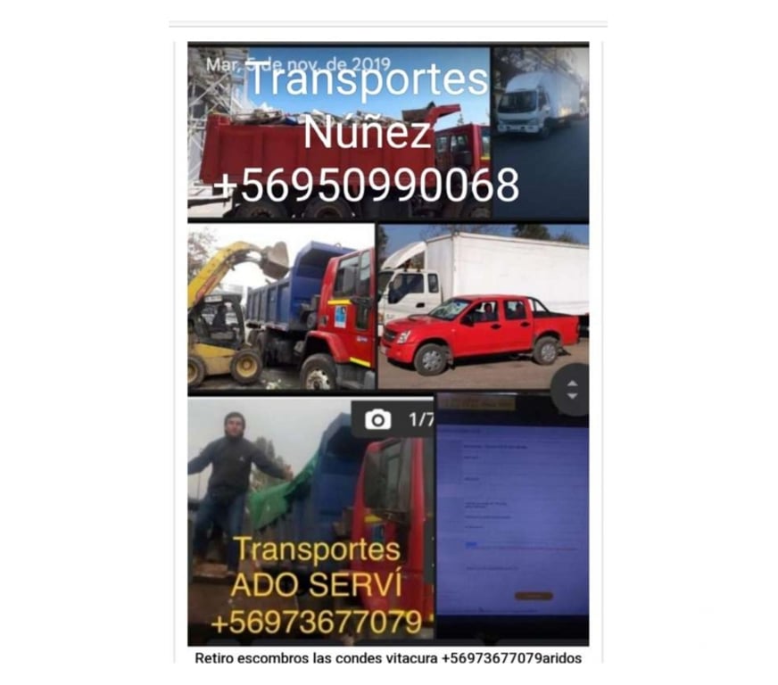 Fletes y Mudanzas - Transportes Santiago Cerro Navia - Fotos de retiro de escombro cerró navia Quilicura renca+56987876350