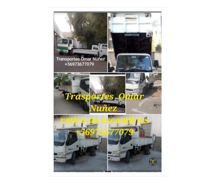 Fletes y Mudanzas - Transportes Santiago Cerro Navia - Fotos de retiro de escombro cerró navia Quilicura renca+56987876350