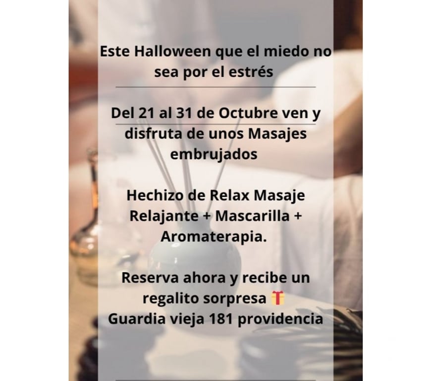 Masajes Santiago Providencia - Fotos de MASAJES CON TEMATICA DE HALLOWEN CONSULTE