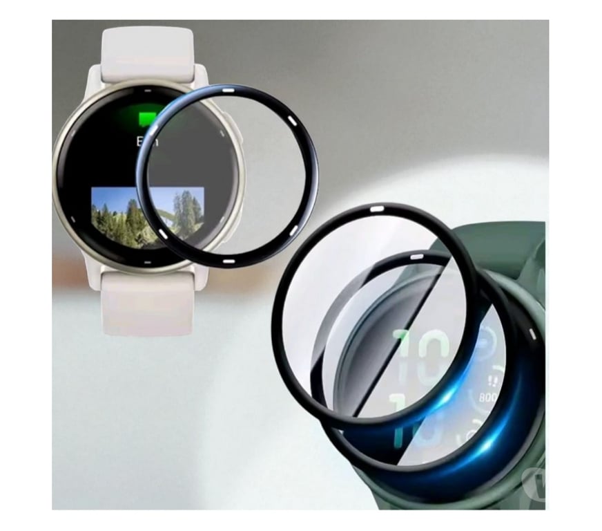 Celulares - iPod - MP3 Santiago Ñuñoa - Fotos de 2 Laminas Fibra Vidrio Smartwatch Garmin Vivo Active5 6