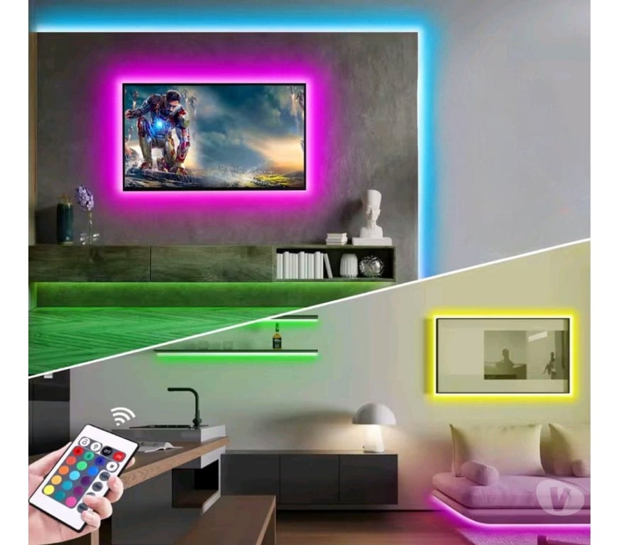 Accesorios Casa-Jardín Santiago Ñuñoa - Fotos de Led Neon Rgbic X 5 Mts Flexible +fuente+controlador Rgb