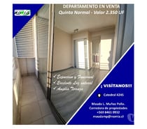 Vendo hermoso departamento en Quinta Normal Catedral 4245