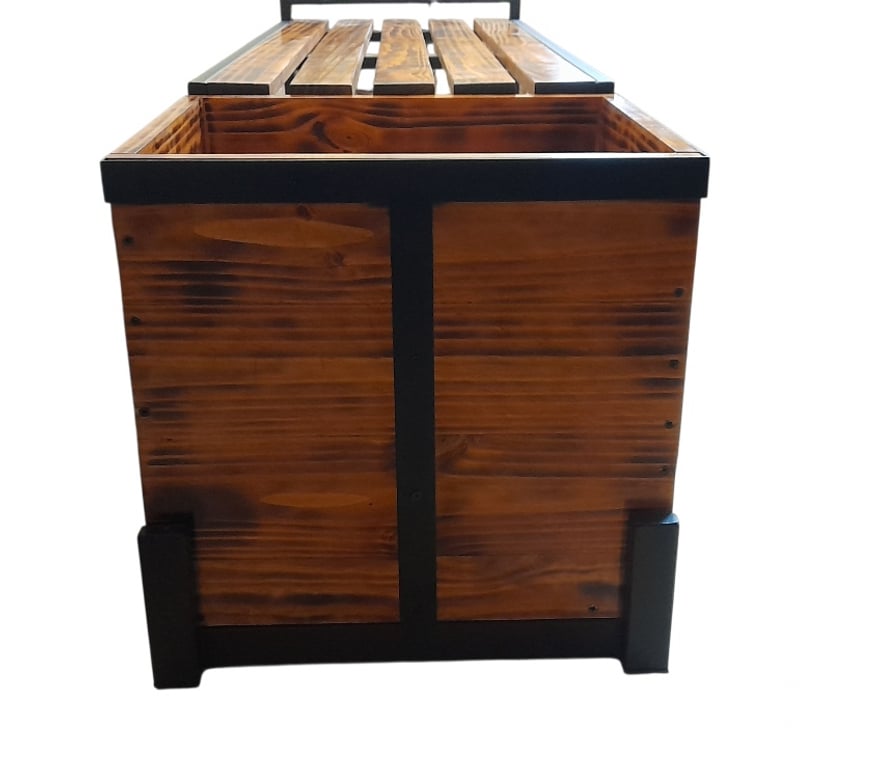 Accesorios Casa-Jardín Santiago Maipú - Fotos de Banca macetero metal madera