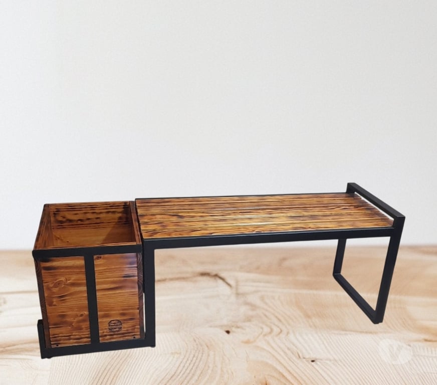 Accesorios Casa-Jardín Santiago Maipú - Fotos de Banca macetero metal madera