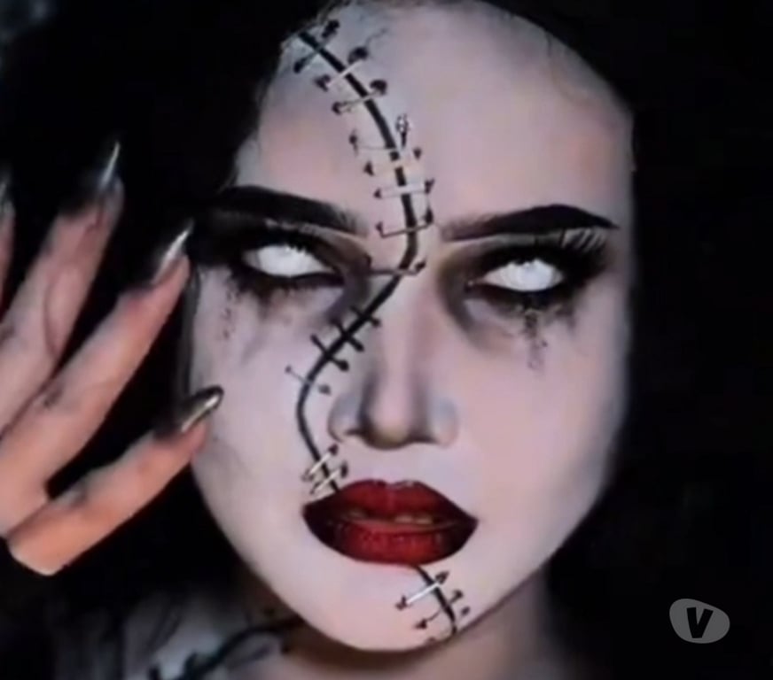 Ropa - Accesorios Linares San Javier - Fotos de Lentes de contaco blancos rejilla HALLOWEN