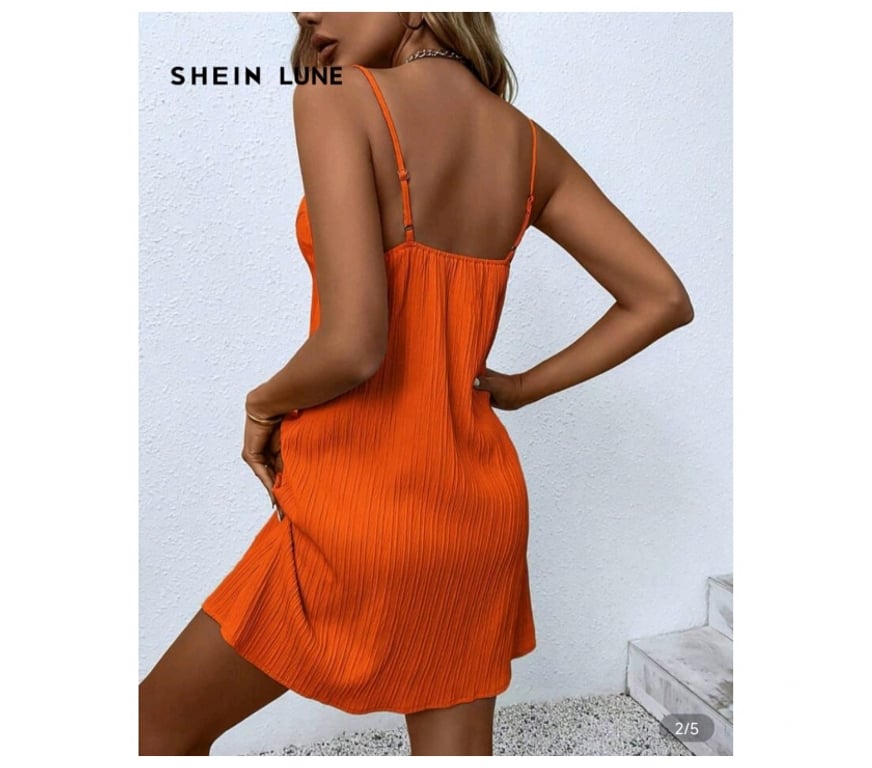 Ropa - Accesorios Elqui La Serena - Fotos de Vestido casual naranja con botones - Nuevo talla S