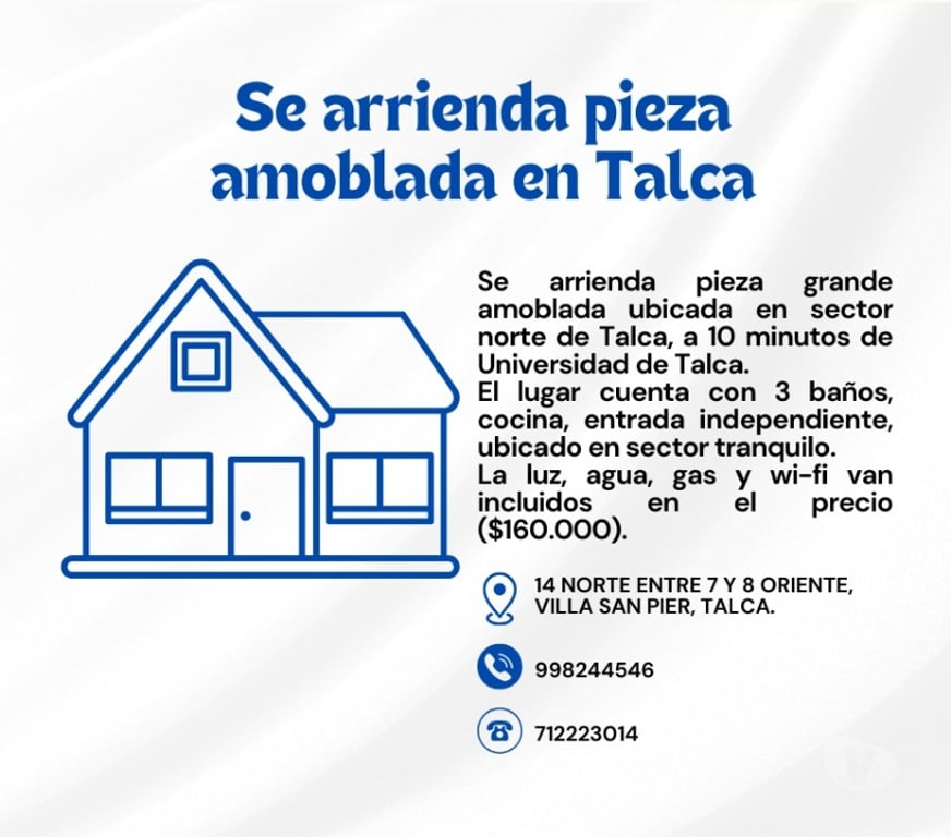 Arriendo de piezas Talca Talca - Fotos de Arriendo pieza amoblada