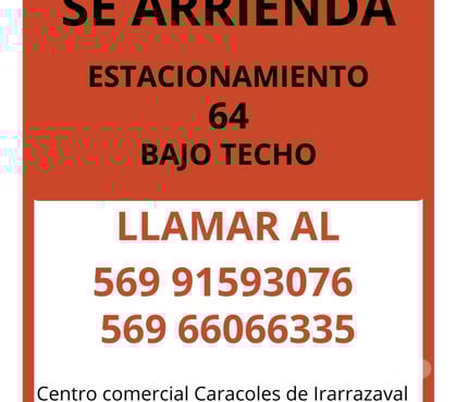  Casas y departamentos en arriendo Ñuñoa Santiago - Fotos de Arriendo estacionamiento en caracol Irarrázaval