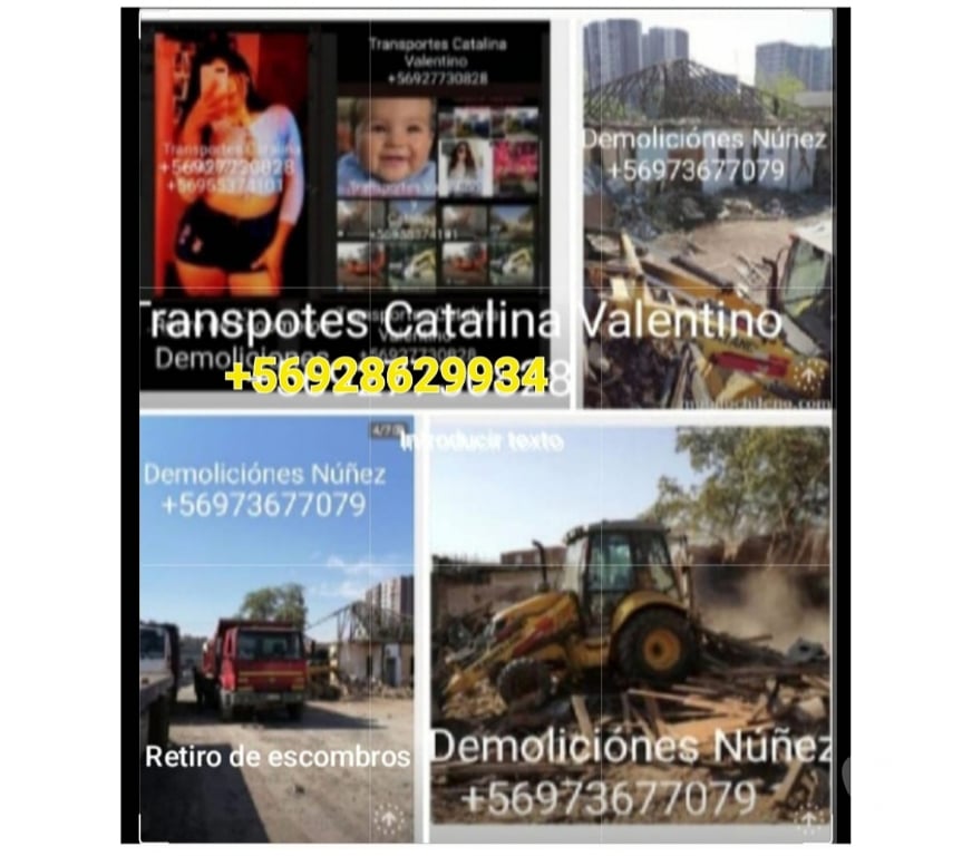 Fletes y Mudanzas - Transportes Santiago La Granja - Fotos de Retiro escombros la granja aridos +56999049850 hoy