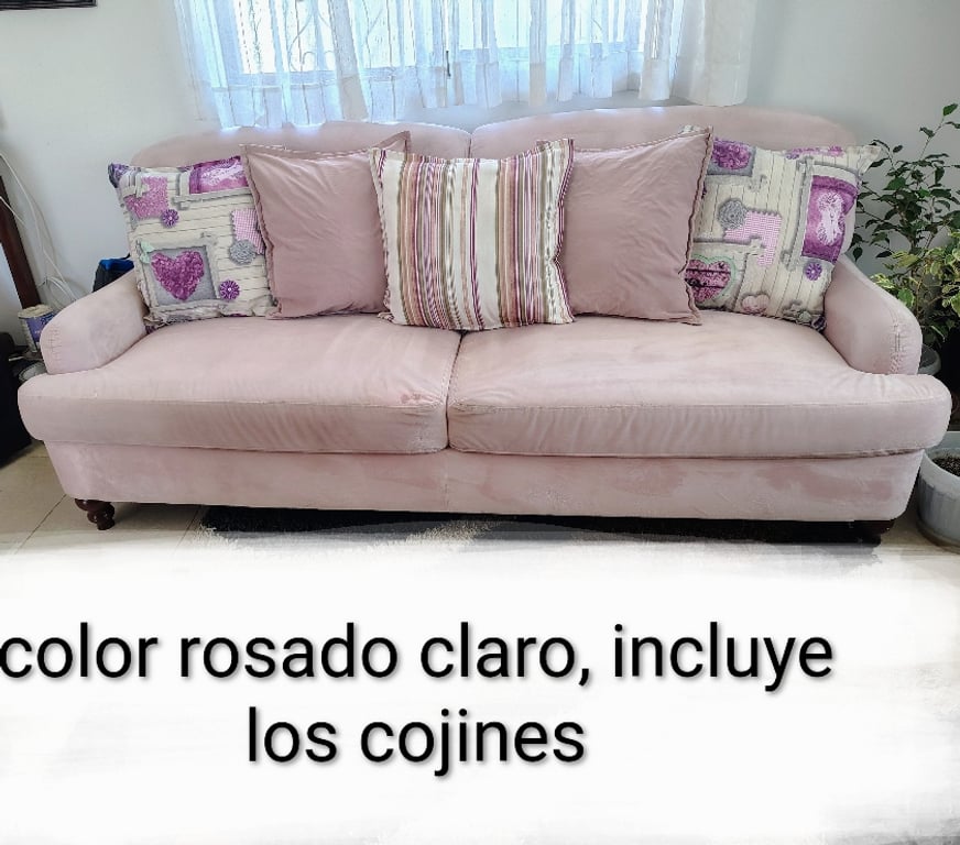 Muebles Elqui La Serena - Fotos de Sofa 3 cuerpos color rosado
