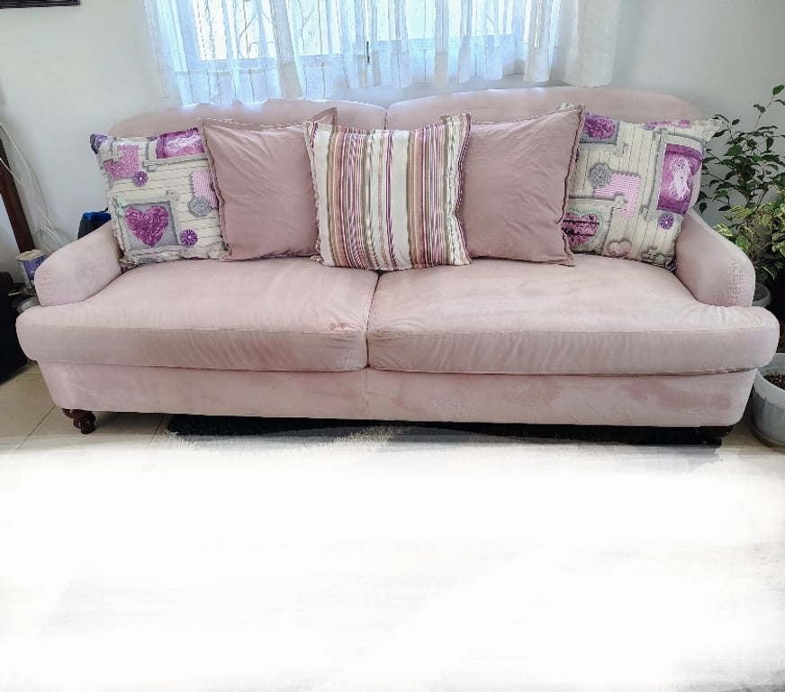 Muebles Elqui La Serena - Fotos de Sofa 3 cuerpos color rosado