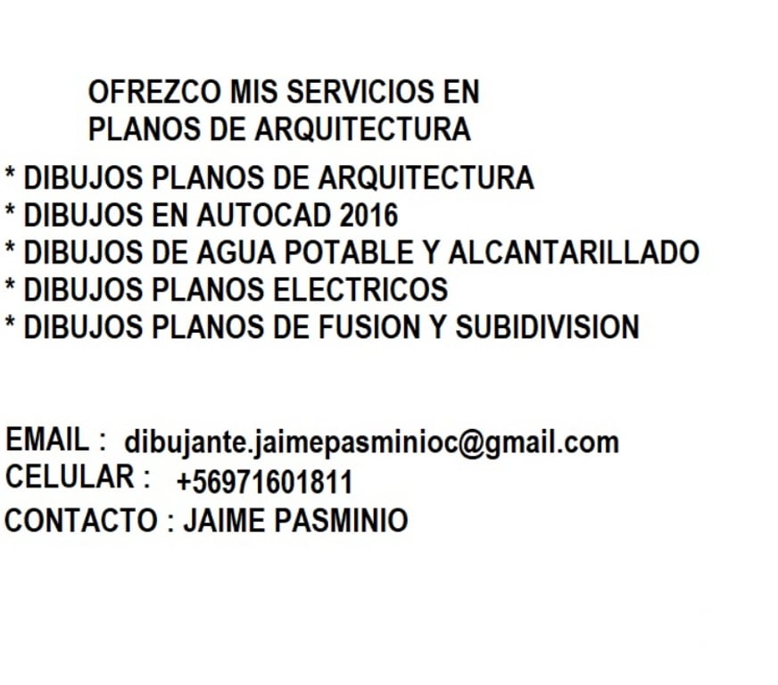 Freelance - Servicios Profesionales Santiago Providencia - Fotos de OFREZCO MIS SERVICIOS COMO DIBUJANTE ARQUITECTONICO