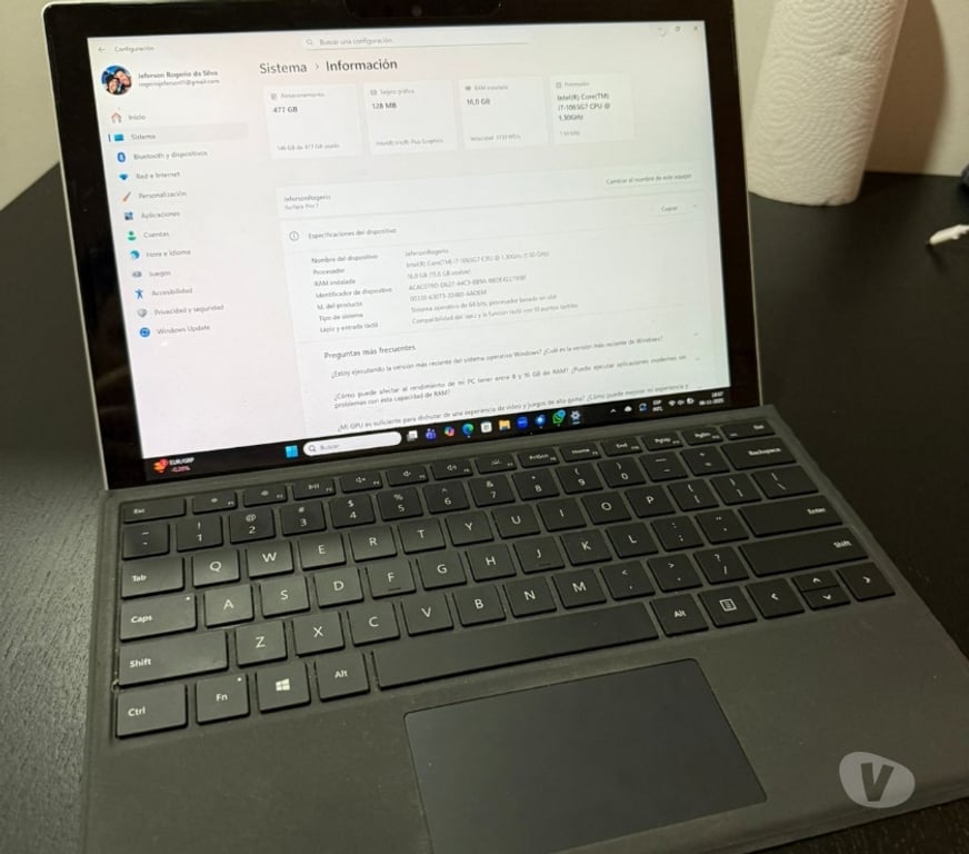 Notebooks - Computadoras Santiago Santiago - Fotos de Surface Pro 7 - 16GB RAM 512GB SSD -