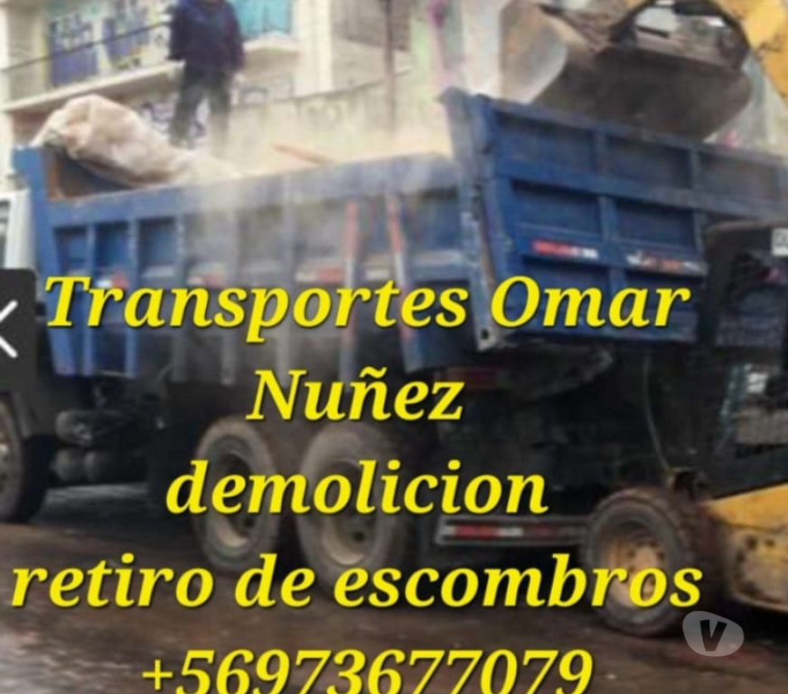 Fletes y Mudanzas - Transportes Santiago Quilicura - Fotos de demolicion y conteucion de pavimentos y asfaltos 973677079