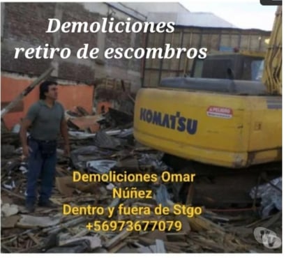 Fletes y Mudanzas - Transportes Quilicura Santiago - Fotos de demolicion y conteucion de pavimentos y asfaltos 973677079