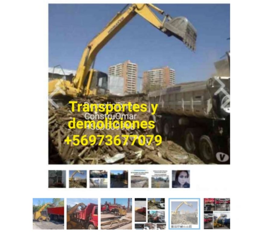 Fletes y Mudanzas - Transportes Santiago Santiago - Fotos de Retiro escombros santiago ñuñoa aridos +56973677079