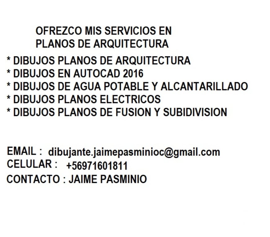 Freelance - Servicios Profesionales Santiago Providencia - Fotos de REALIZO DIBUJOS DE ARQUITECTURA EN AUTOCAD