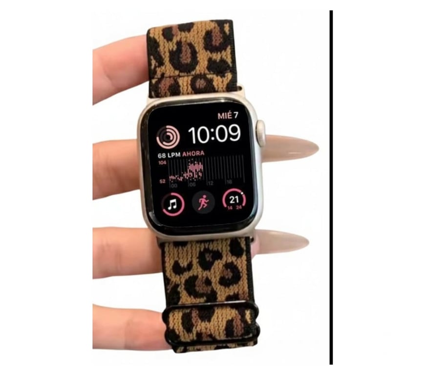 Celulares - iPod - MP3 Santiago Ñuñoa - Fotos de Correa Leopardo Animalprint Apple Watch 42-49mm Se1-se8 se10
