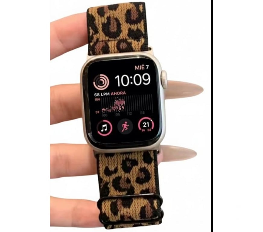 Celulares - iPod - MP3 Santiago Ñuñoa - Fotos de Correa Leopardo Animalprint Apple Watch 38-41mm Se1-se8 2 Cm