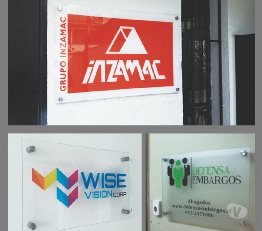 Freelance - Servicios Profesionales Santiago Santiago - Fotos de letreros para oficina de vidrio templado