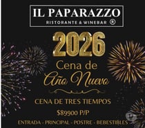 Año Nuevo 2026 en Valparaiso Restaurante Il Paparazzo