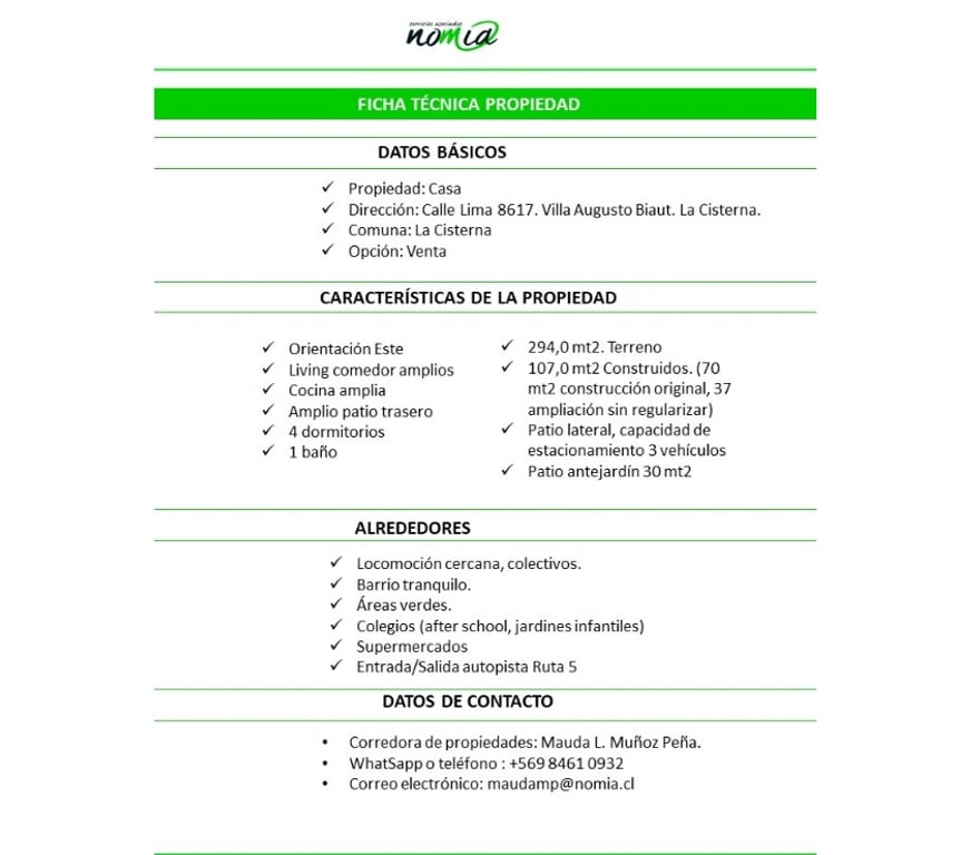 Bienes Raices Santiago La Cisterna - Fotos de Departamento en Venta Avda. Santa María #571