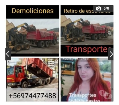 Fletes y Mudanzas - Transportes Conchalí Santiago - Fotos de retiro de escombro conchali recoleta fletes+56974477488