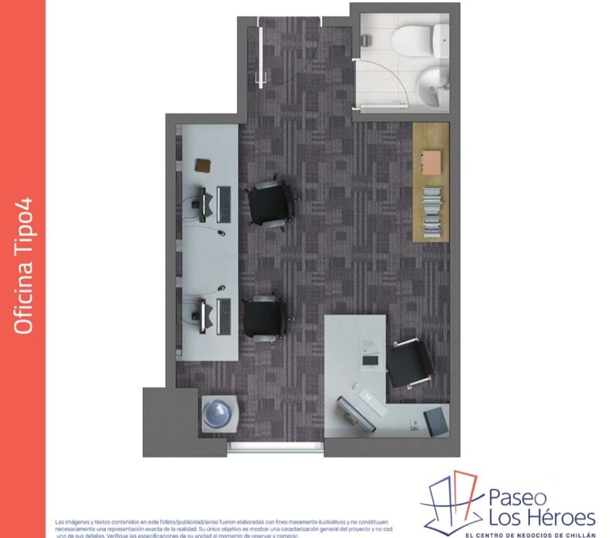 Arriendo oficinas Ñuble Chillán - Fotos de Nueva, Moderna, Segura, Oficina Vistas Chillán Centro, E-B