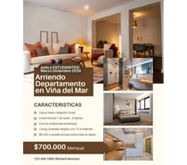 Arriendo marzo-dic 2026 depto 3d-2b Viña del Mar $700.000