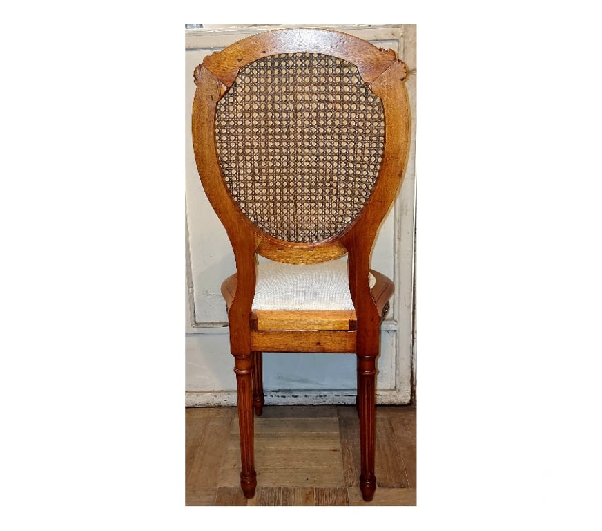 Muebles Santiago Quinta Normal - Fotos de Sillas de Salon estilo Luis XVI con Junco en madera de Nogal