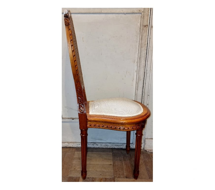 Muebles Santiago Quinta Normal - Fotos de Sillas de Salon estilo Luis XVI con Junco en madera de Nogal