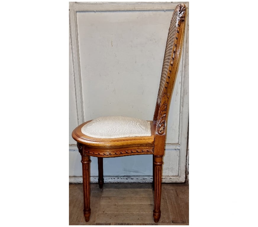 Muebles Santiago Quinta Normal - Fotos de Sillas de Salon estilo Luis XVI con Junco en madera de Nogal