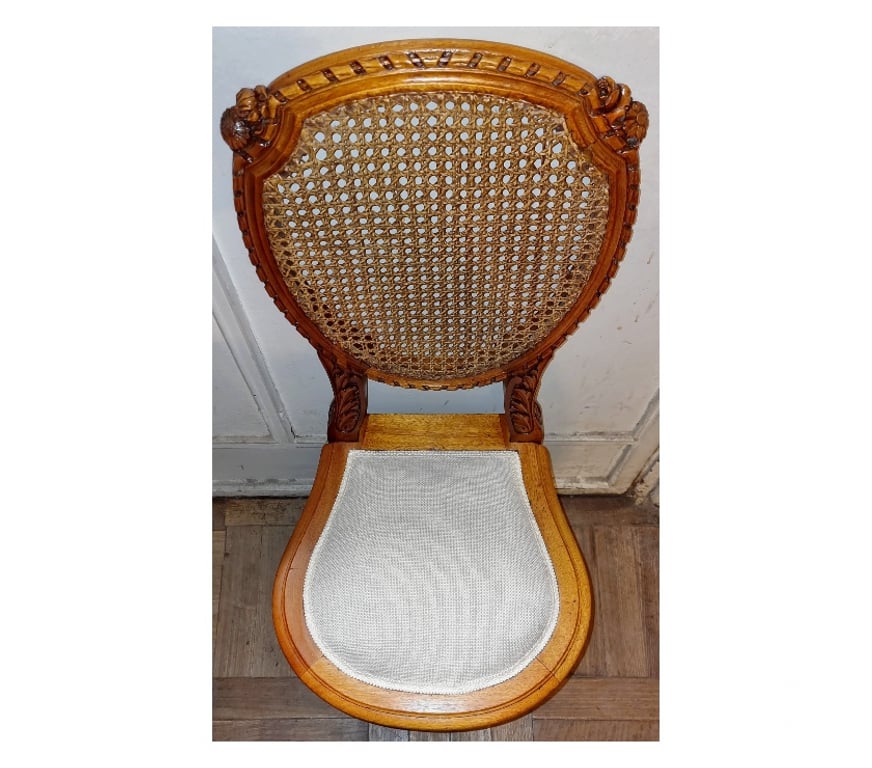 Muebles Santiago Quinta Normal - Fotos de Sillas de Salon estilo Luis XVI con Junco en madera de Nogal