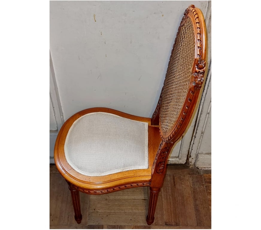 Muebles Santiago Quinta Normal - Fotos de Sillas de Salon estilo Luis XVI con Junco en madera de Nogal