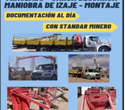 Fletes y Mudanzas - Transportes Calama El Loa - Fotos de ARRIENDO CAMIÓN PLUMA TRASLADOS MANIOBRAS