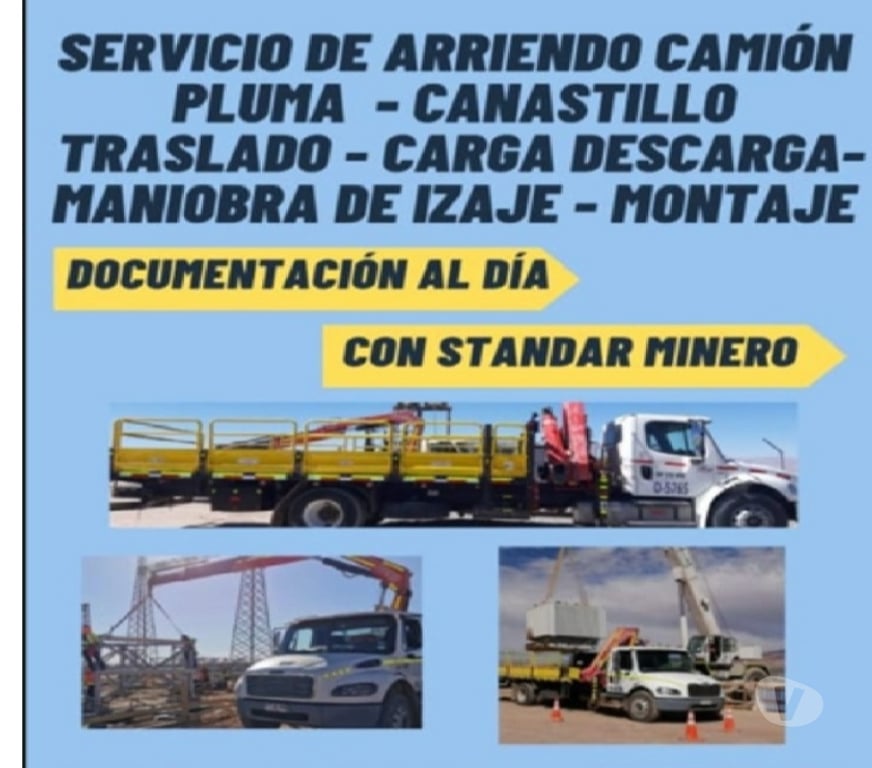 Fletes y Mudanzas - Transportes El Loa Calama - Fotos de ARRIENDO DE CAMIONES PLUMA MES Y DÍA