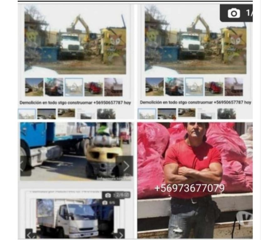 Fletes y Mudanzas - Transportes Santiago La Florida - Fotos de retiramos esconbros en la florida el bosque 973677079