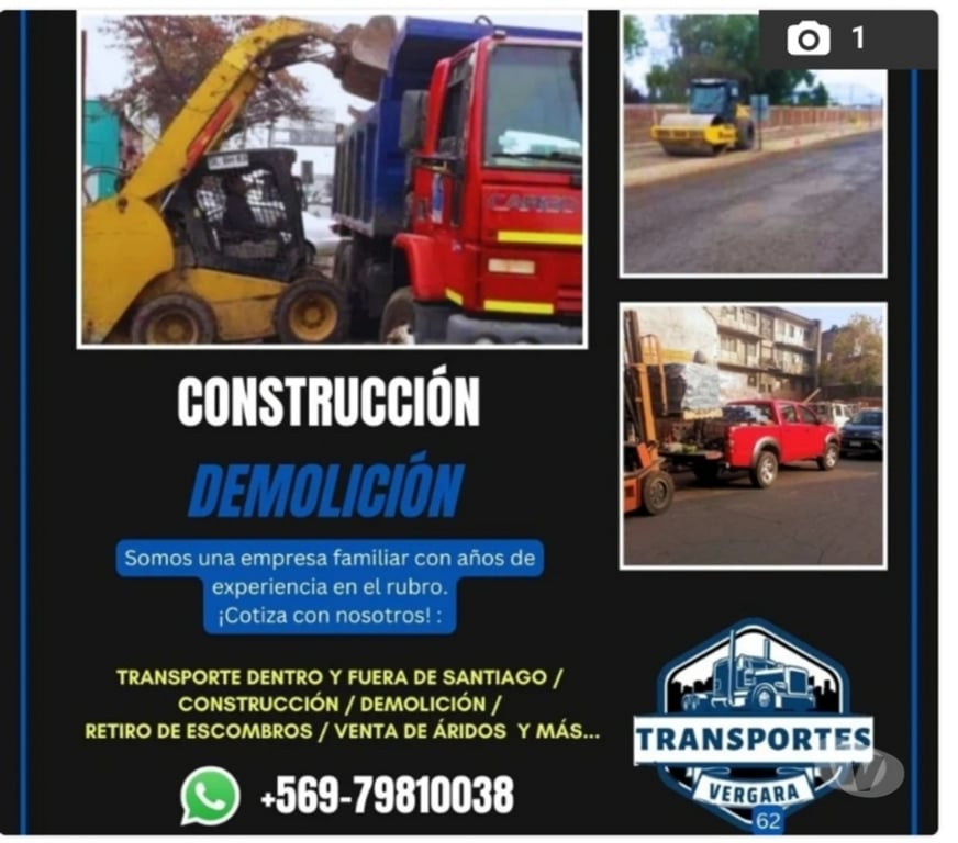 Fletes y Mudanzas - Transportes Santiago Recoleta - Fotos de retiro de escombros recoleta demolicion+56974477488