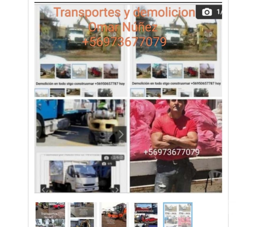 Fletes y Mudanzas - Transportes Santiago Recoleta - Fotos de retiro de escombros recoleta demolicion+56974477488