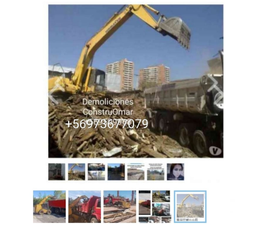 Fletes y Mudanzas - Transportes Santiago Recoleta - Fotos de retiro de escombros recoleta demolicion+56974477488