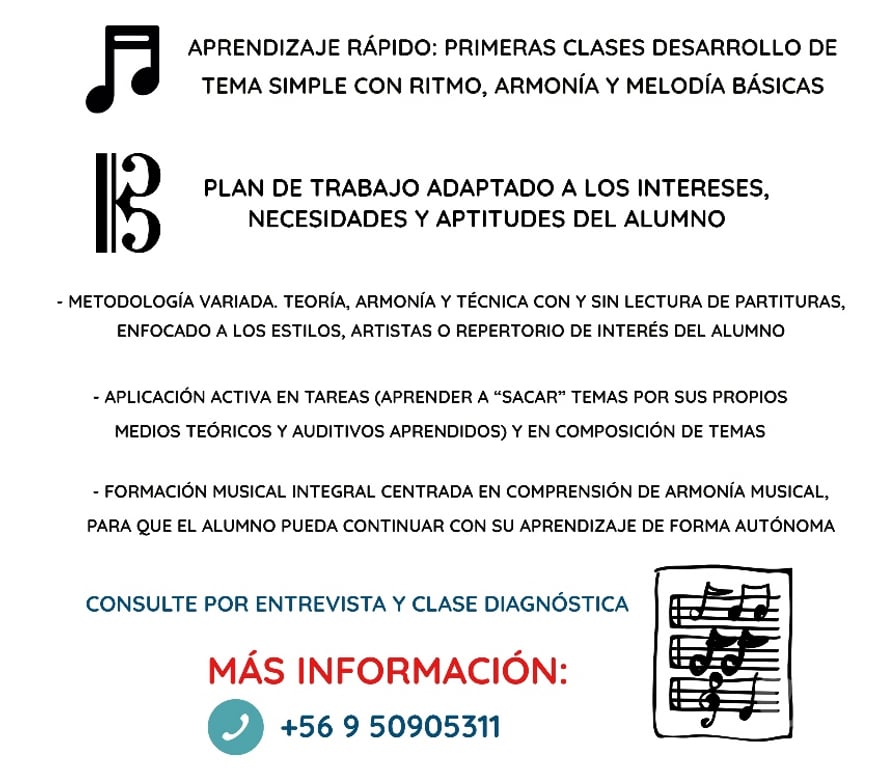 Música-Actuación-Danza-Arte Santiago Santiago - Fotos de CLASES DE PIANO, TECLADO, MÚSICA, PRESENCIAL Y ONLINE