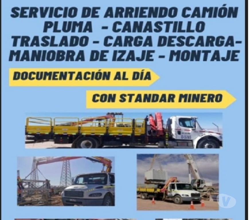 Fletes y Mudanzas - Transportes El Loa Calama - Fotos de ARRIENDO DE CAMIÓN PLUMA MENSUAL Y DIARIO