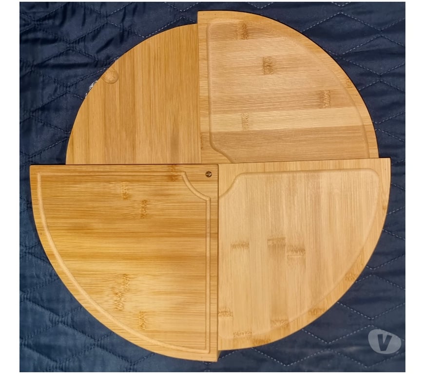 Varios Santiago Quinta Normal - Fotos de Juego Tablas para Quesos y Charcuteria Redondo de Bambú YGD