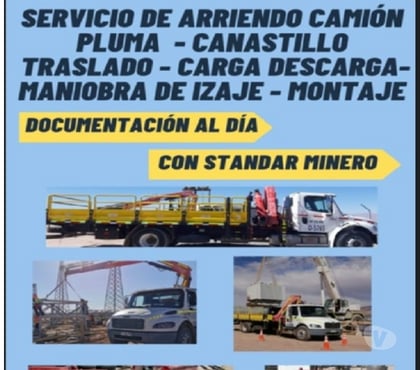 Fletes y Mudanzas - Transportes Calama El Loa - Fotos de ARRIENDO MANIOBRAS TRASLADO OTROS