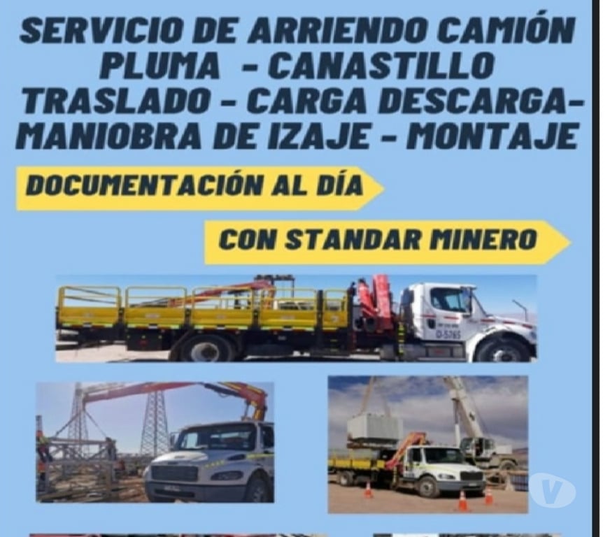 Fletes y Mudanzas - Transportes Antofagasta Antofagasta - Fotos de ARRIENDO DE CAMIONES PLUMA MENSUAL DIARIOS