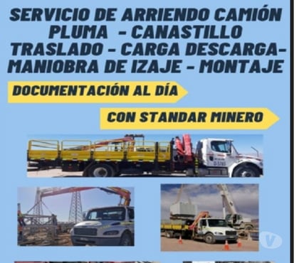 Fletes y Mudanzas - Transportes Antofagasta Antofagasta - Fotos de ARRIENDO DE CAMIONES PLUMA MENSUAL DIARIOS